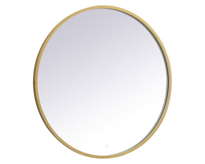 Elegant Wall Mirror - Brass, L 36" (MRE6036BR)