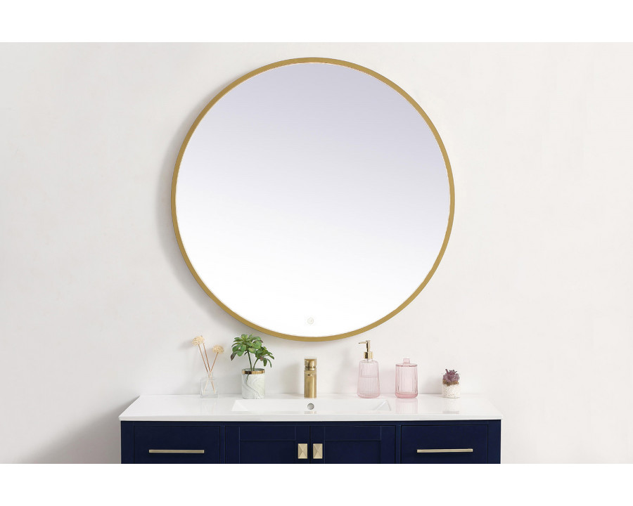 Elegant Wall Mirror - Brass, L 39" (MRE6039BR)