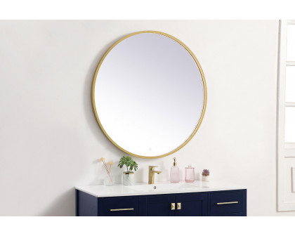 Elegant Wall Mirror - Brass, L 39" (MRE6039BR)