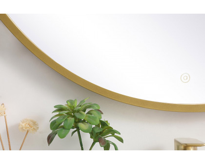 Elegant Wall Mirror - Brass, L 39" (MRE6039BR)