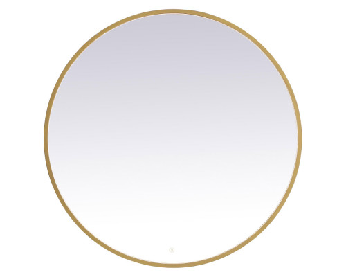 Elegant Wall Mirror - Brass, L 42" (MRE6042BR)