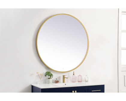 Elegant Wall Mirror - Brass, L 42" (MRE6042BR)