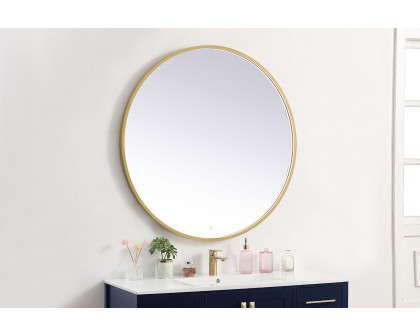 Elegant Wall Mirror - Brass, L 42" (MRE6042BR)