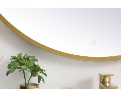 Elegant Wall Mirror - Brass, L 42" (MRE6042BR)