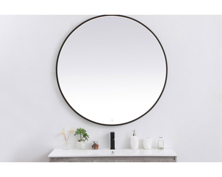 Elegant Wall Mirror - Black, L 45" (MRE6045BK)