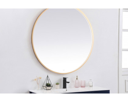 Elegant Wall Mirror - Brass, L 45" (MRE6045BR)