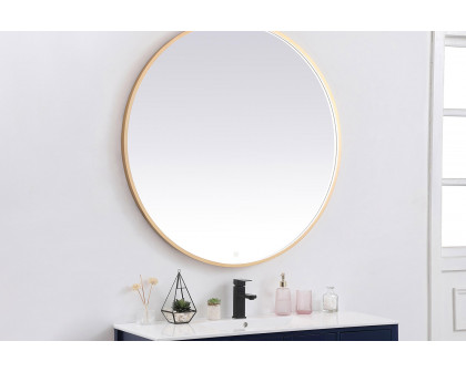 Elegant Wall Mirror - Brass, L 45" (MRE6045BR)