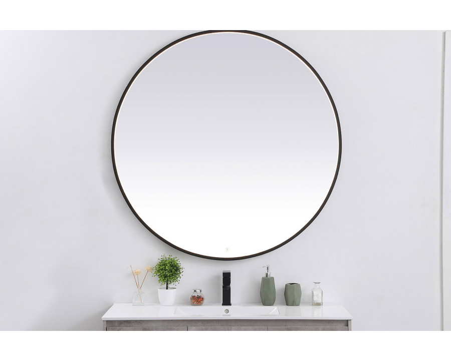 Elegant Wall Mirror - Black, L 48" (MRE6048BK)