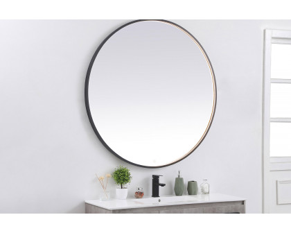 Elegant Wall Mirror - Black, L 48" (MRE6048BK)