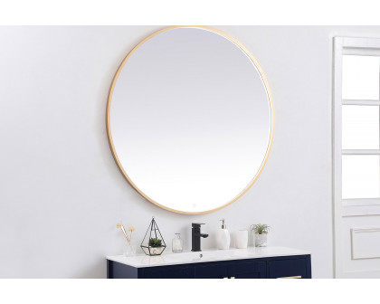 Elegant Wall Mirror - Brass, L 48" (MRE6048BR)