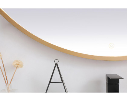 Elegant Wall Mirror - Brass, L 48" (MRE6048BR)