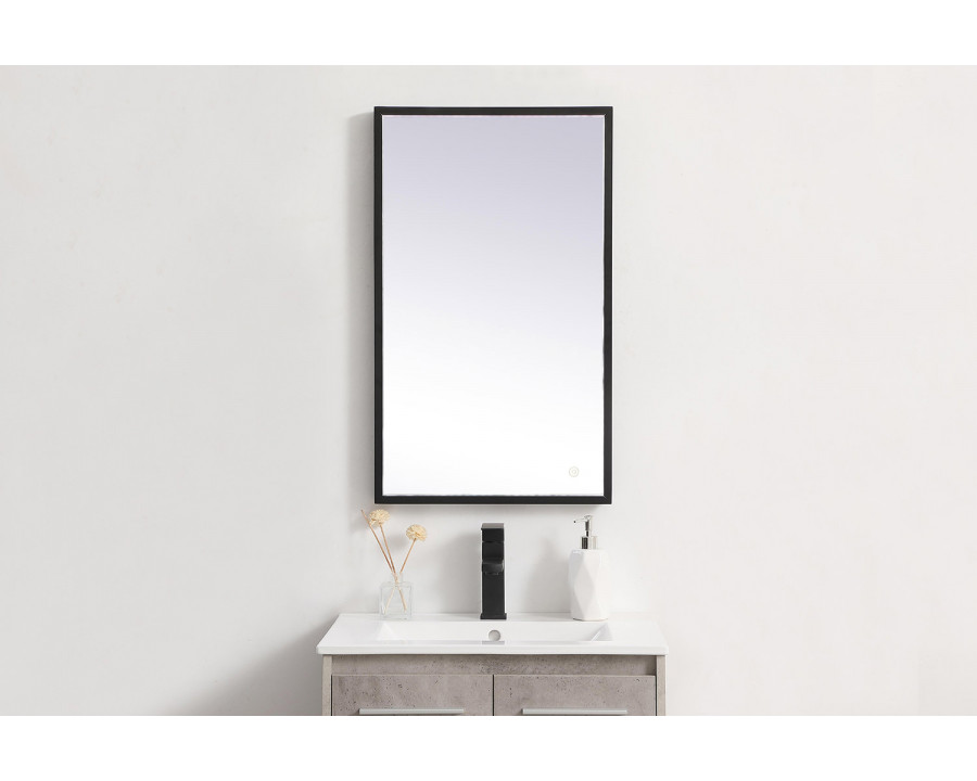 Elegant Wall Mirror - Black, D 18", H 30" (MRE61830BK)