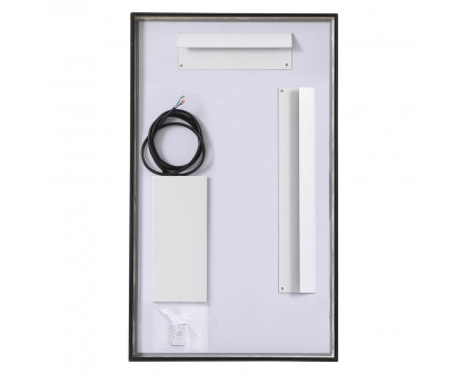 Elegant Wall Mirror - Black, D 18", H 30" (MRE61830BK)