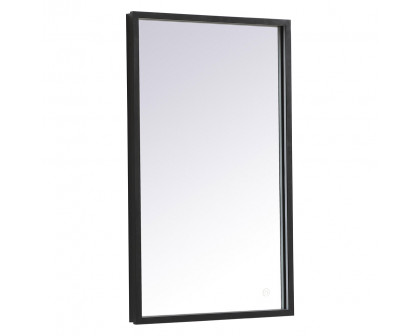 Elegant Wall Mirror - Black, D 18", H 30" (MRE61830BK)