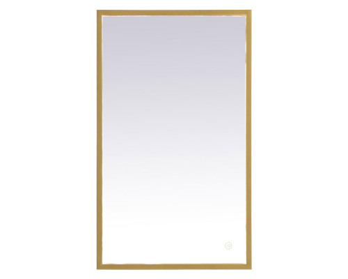 Elegant Wall Mirror - Brass, D 18", H 30" (MRE61830BR)