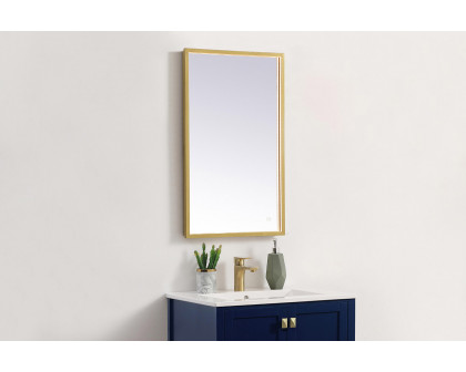 Elegant Wall Mirror - Brass, D 18", H 30" (MRE61830BR)