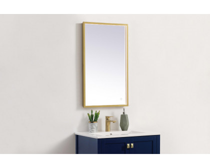 Elegant Wall Mirror - Brass, D 18", H 30" (MRE61830BR)