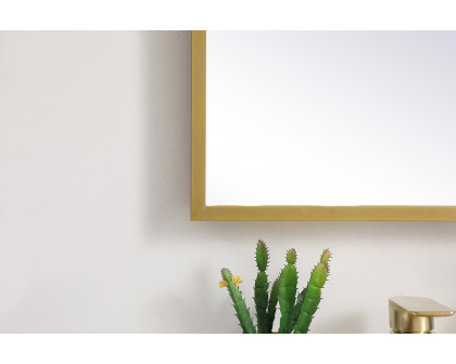 Elegant Wall Mirror - Brass, D 18", H 30" (MRE61830BR)