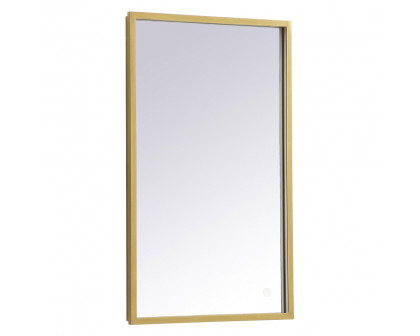 Elegant Wall Mirror - Brass, D 18", H 30" (MRE61830BR)