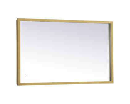 Elegant Wall Mirror - Brass, D 18", H 30" (MRE61830BR)