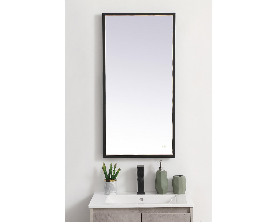 Elegant Wall Mirror - Black, D 18", H 36" (MRE61836BK)