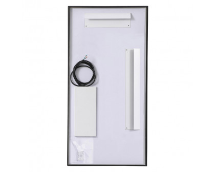 Elegant Wall Mirror - Black, D 18", H 36" (MRE61836BK)