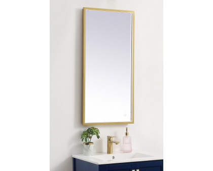 Elegant Wall Mirror - Brass, D 18", H 36" (MRE61836BR)