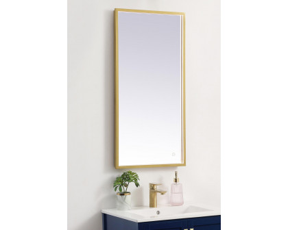 Elegant Wall Mirror - Brass, D 18", H 36" (MRE61836BR)