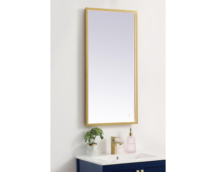 Elegant Wall Mirror - Brass, D 18", H 36" (MRE61836BR)