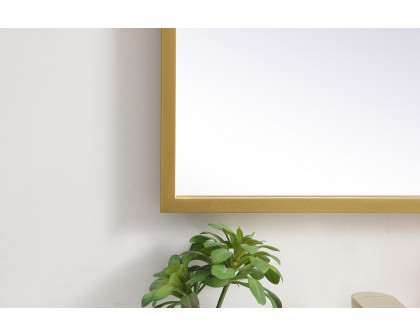 Elegant Wall Mirror - Brass, D 18", H 36" (MRE61836BR)