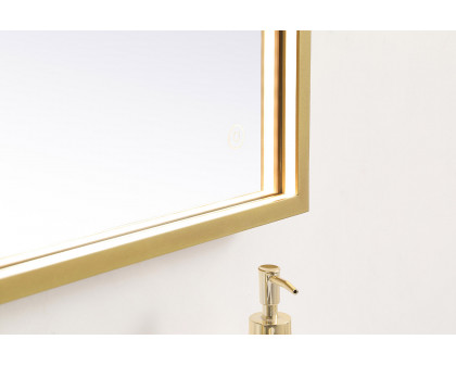 Elegant Wall Mirror - Brass, D 18", H 36" (MRE61836BR)