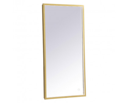 Elegant Wall Mirror - Brass, D 18", H 36" (MRE61836BR)