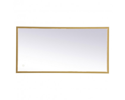 Elegant Wall Mirror - Brass, D 18", H 36" (MRE61836BR)