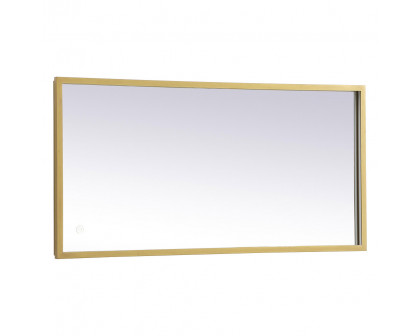 Elegant Wall Mirror - Brass, D 18", H 36" (MRE61836BR)