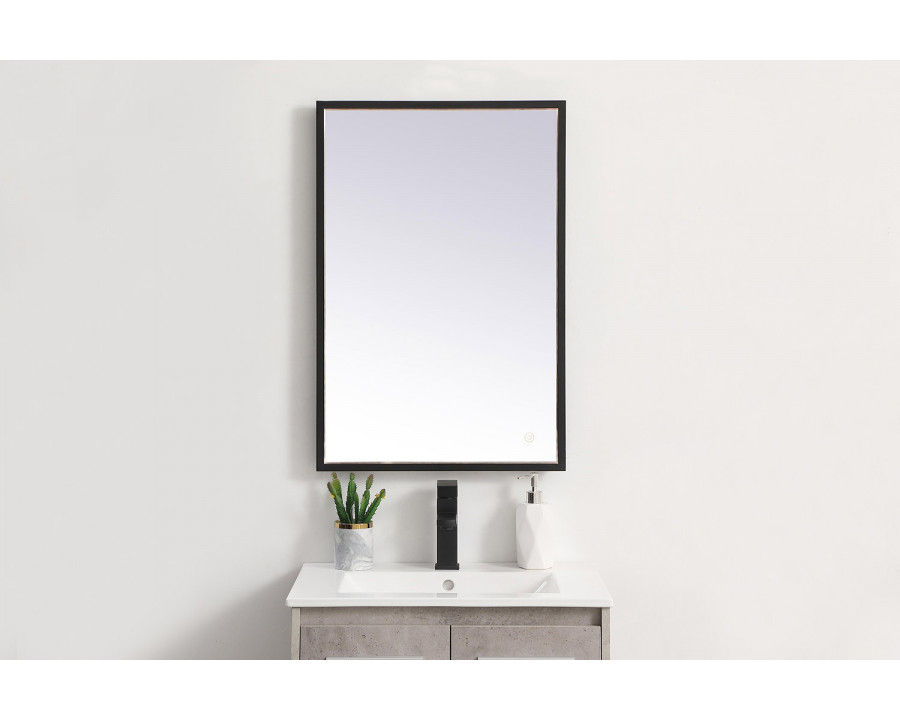 Elegant Wall Mirror - Black, D 20", H 30" (MRE62030BK)