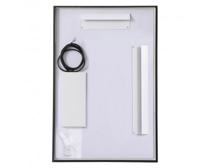 Elegant Wall Mirror - Black, D 20", H 30" (MRE62030BK)