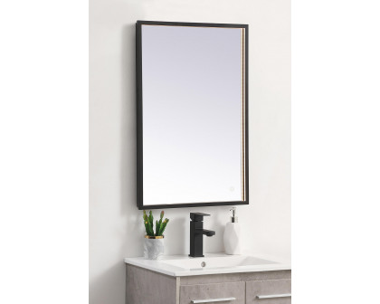 Elegant Wall Mirror - Black, D 20", H 30" (MRE62030BK)