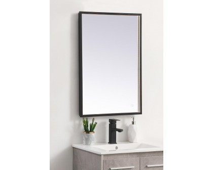 Elegant Wall Mirror - Black, D 20", H 30" (MRE62030BK)