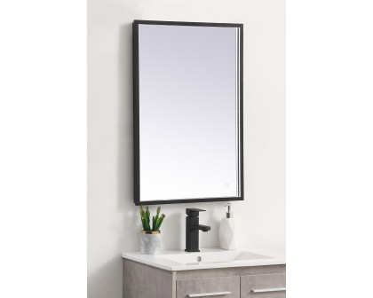 Elegant Wall Mirror - Black, D 20", H 30" (MRE62030BK)