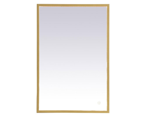 Elegant Wall Mirror - Brass, D 20", H 30" (MRE62030BR)