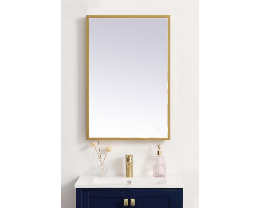 Elegant Wall Mirror - Brass, D 20", H 30" (MRE62030BR)