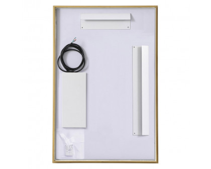 Elegant Wall Mirror - Brass, D 20", H 30" (MRE62030BR)