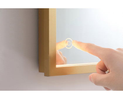 Elegant Wall Mirror - Brass, D 20", H 30" (MRE62030BR)