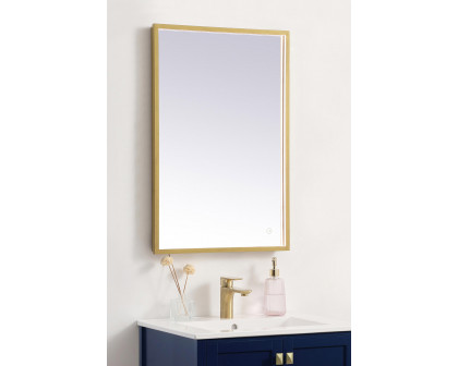 Elegant Wall Mirror - Brass, D 20", H 30" (MRE62030BR)