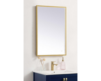 Elegant Wall Mirror - Brass, D 20", H 30" (MRE62030BR)