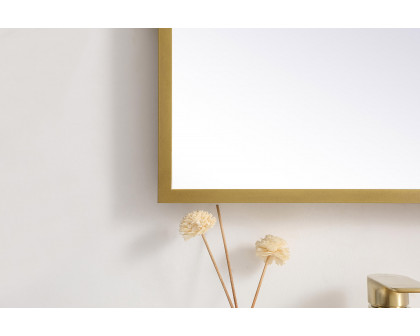 Elegant Wall Mirror - Brass, D 20", H 30" (MRE62030BR)