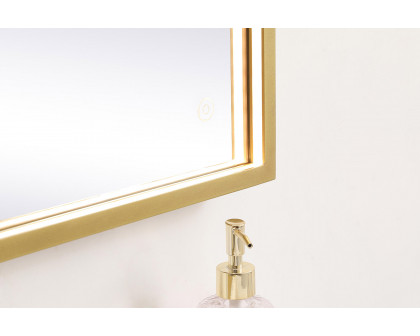 Elegant Wall Mirror - Brass, D 20", H 30" (MRE62030BR)