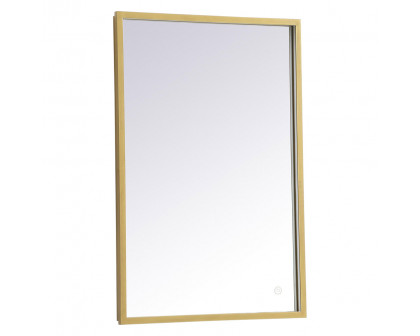 Elegant Wall Mirror - Brass, D 20", H 30" (MRE62030BR)