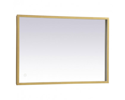 Elegant Wall Mirror - Brass, D 20", H 30" (MRE62030BR)