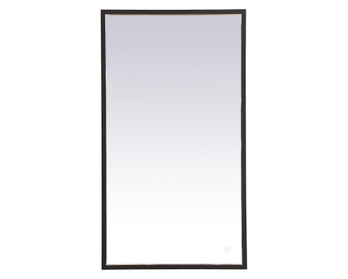 Elegant Wall Mirror - Black, D 20", H 36" (MRE62036BK)